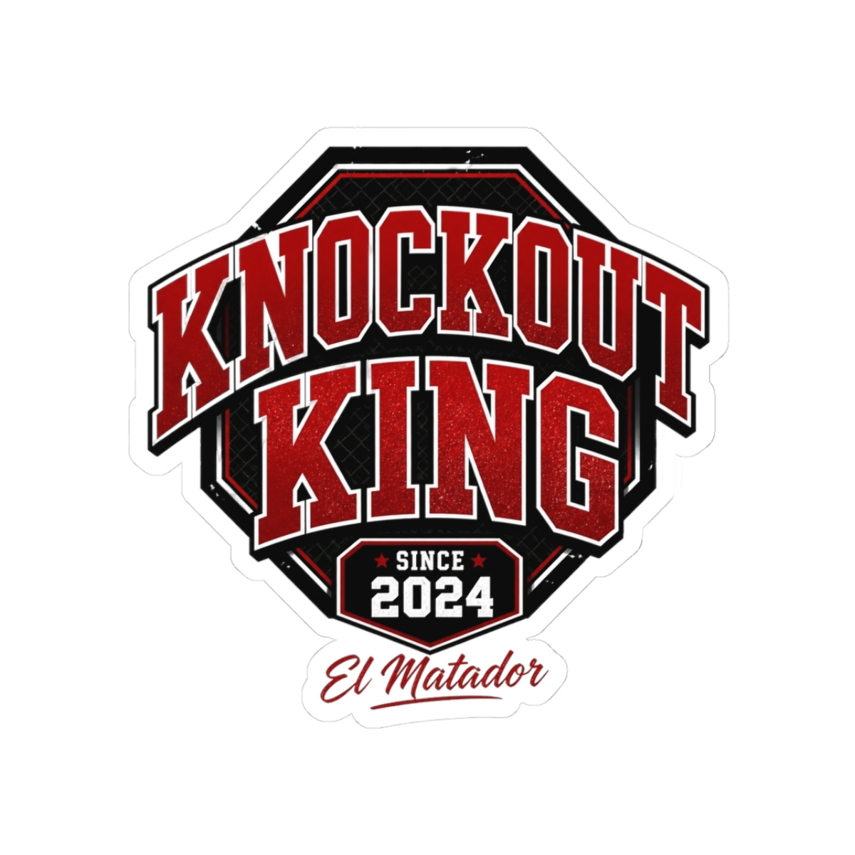 Ilia Topuria "Knockout King" Sticker - alternate angle 1, merchandise