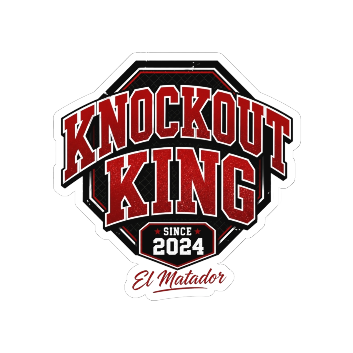Ilia Topuria "Knockout King" Sticker - alternate angle 2, merchandise