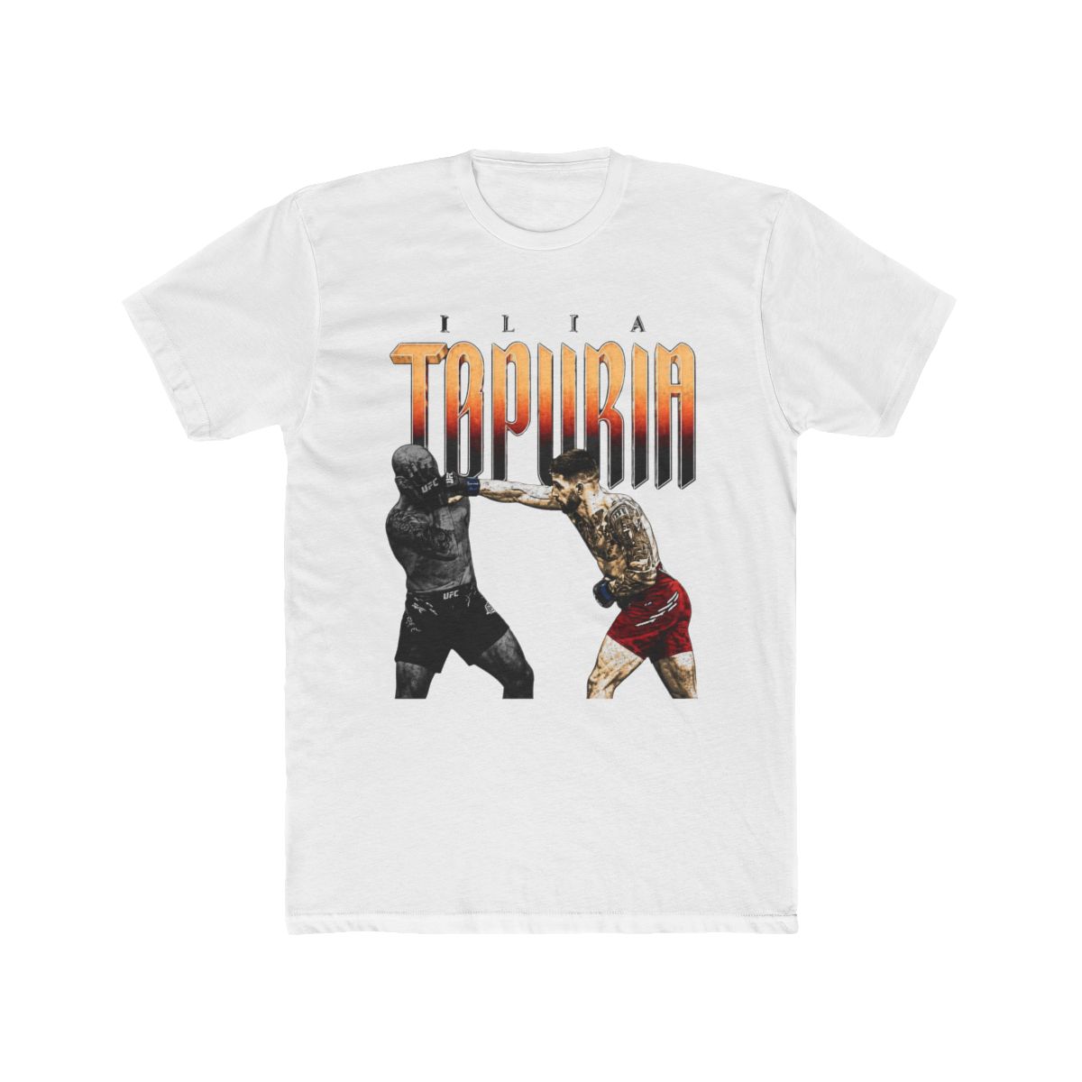 Ilia Topuria Retro Bitmap T Shirt - alternate angle 3, merchandise