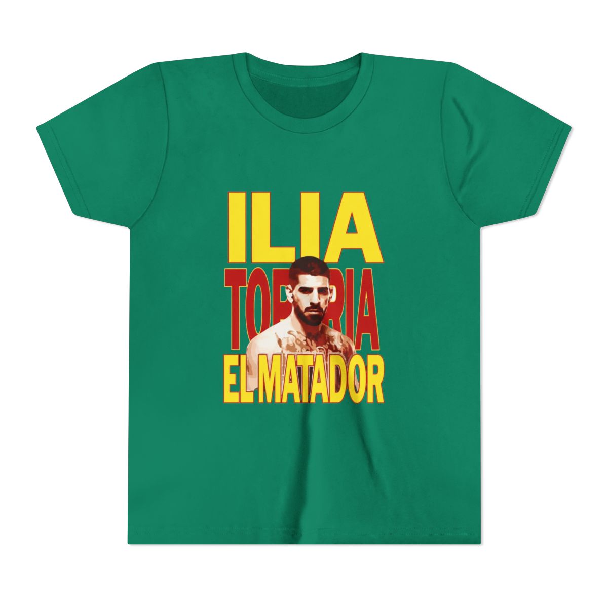 Ilia Topuria El Matador Fan MMA Art Kids T Shirt - alternate angle 4, merchandise