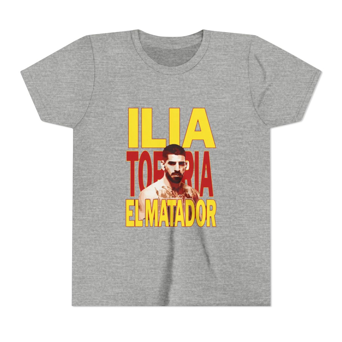 Ilia Topuria El Matador Fan MMA Art Kids T Shirt - alternate angle 5, merchandise