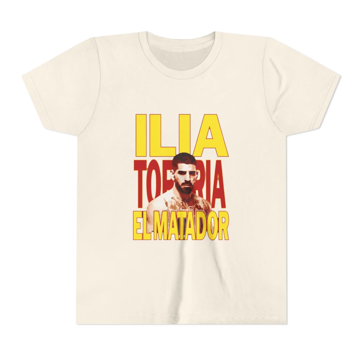 Ilia Topuria El Matador Fan MMA Art Kids T Shirt - alternate angle 3, merchandise