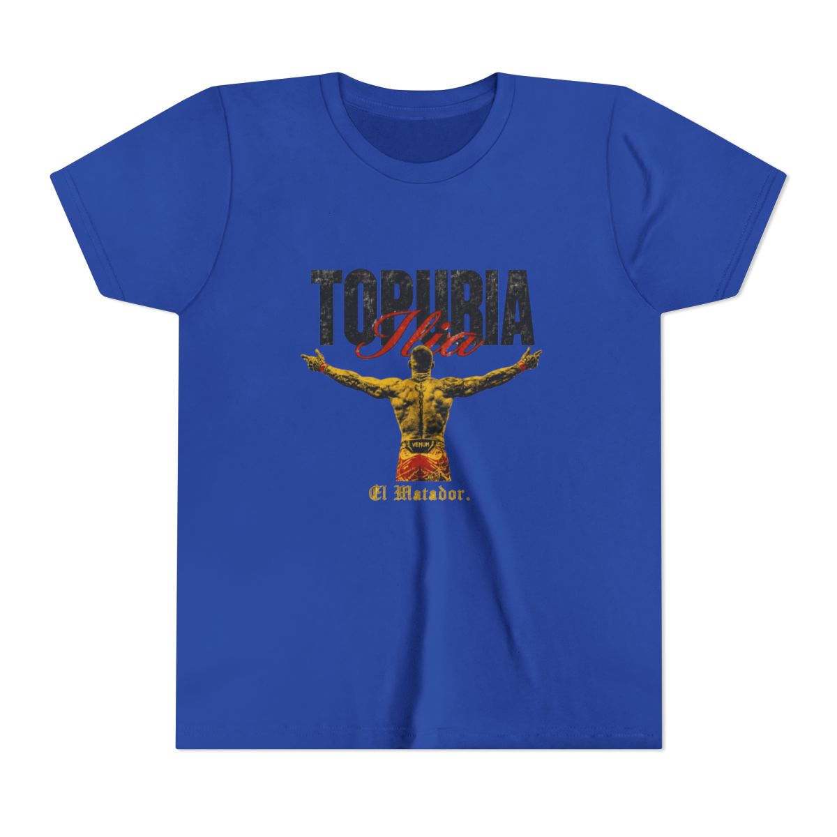 Ilia Topuria El Matador Back Kids T Shirt - alternate angle 4, merchandise