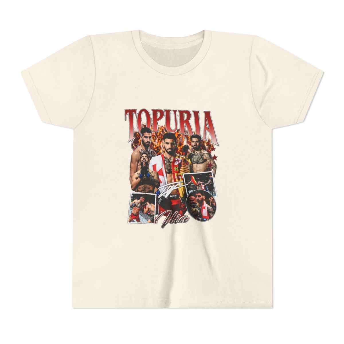 Ilia Topuria El Matador Signature Kids T Shirt - alternate angle 3, merchandise