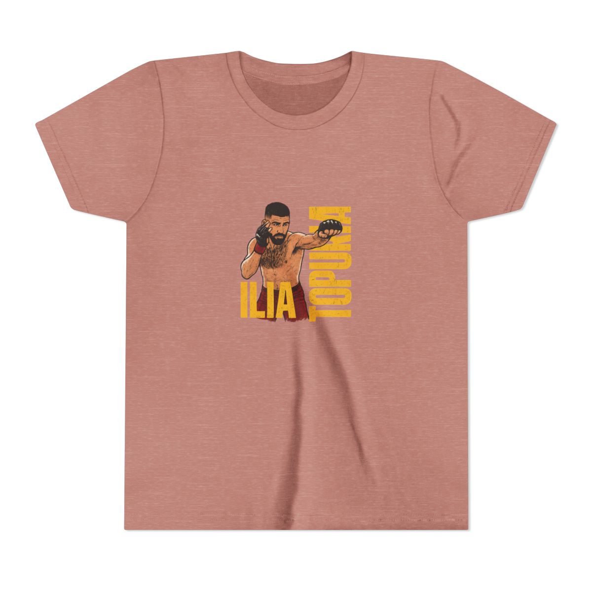 Ilia Topuria Knockout Punch UFC Kids T-Shirt - alternate angle 2, merchandise