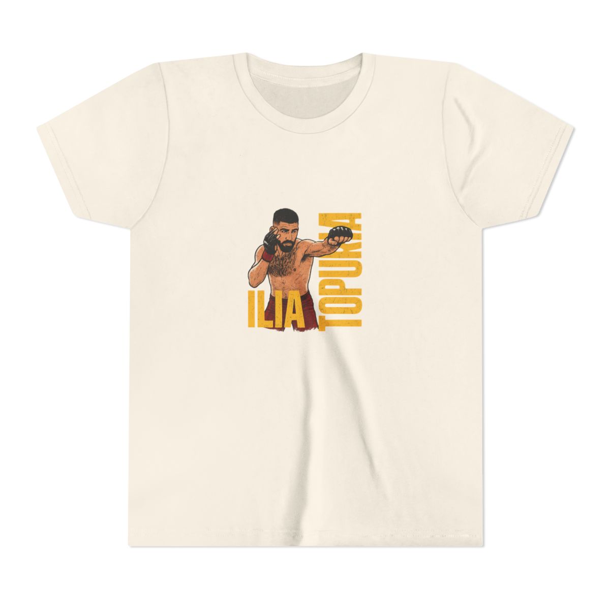 Ilia Topuria Knockout Punch UFC Kids T-Shirt - alternate angle 3, merchandise