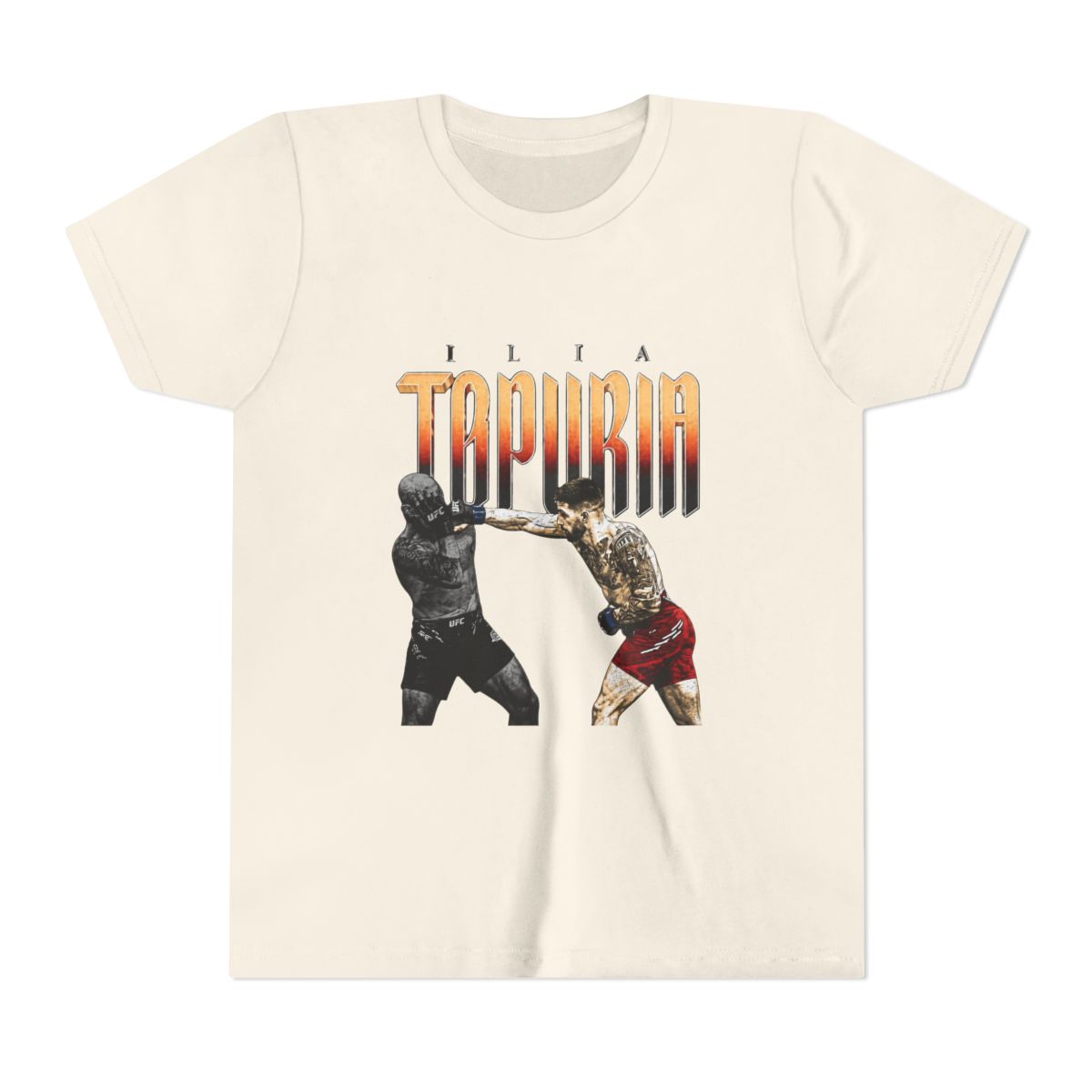 Ilia Topuria Retro Bitmap Kids T Shirt - alternate angle 3, merchandise